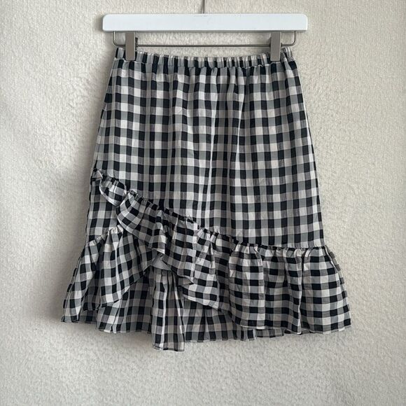 Dress the Population x Cosmopolitan Skirt Womens Small Gingham Black White - Picture 1 of 7